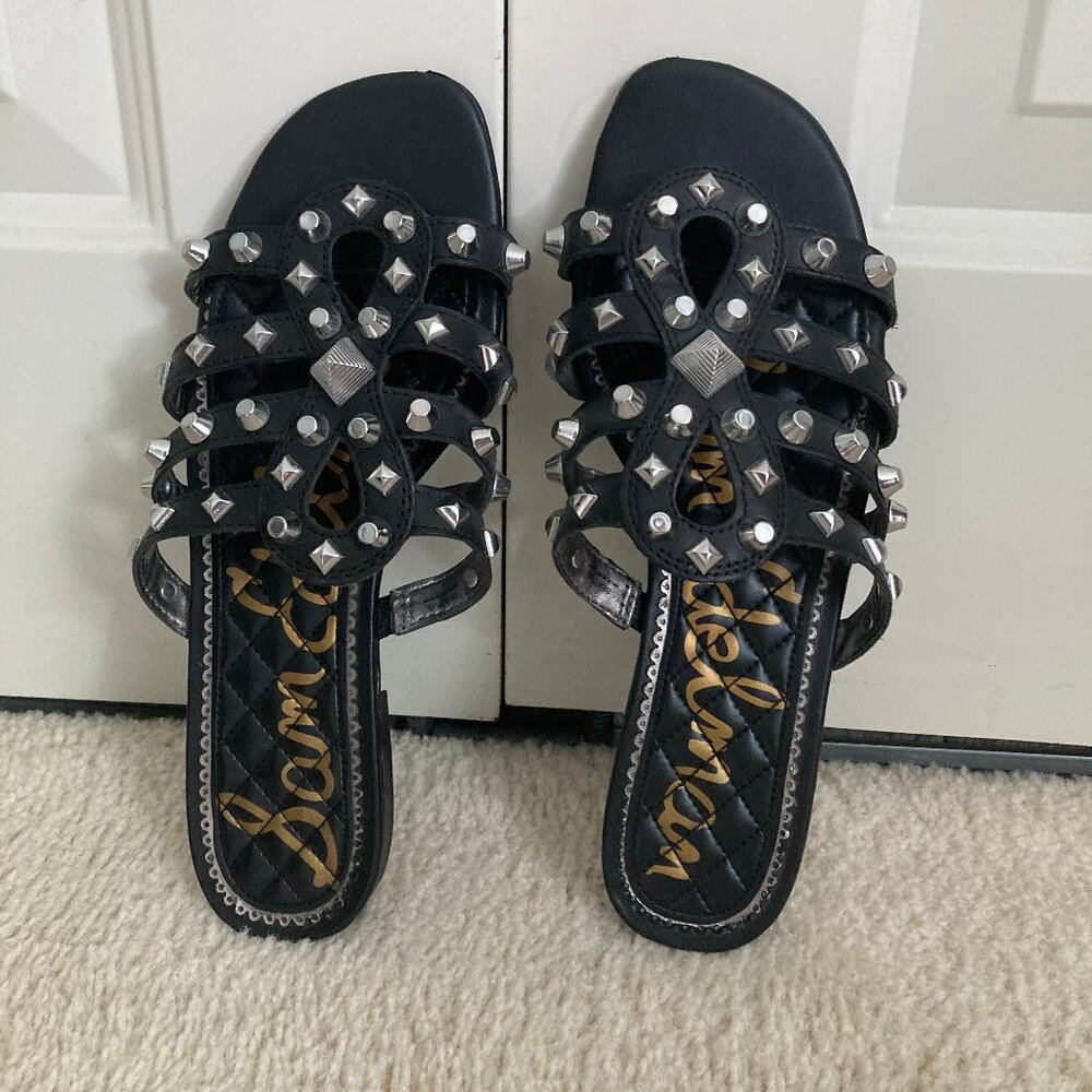 Sam Edelman Beatris Studded Black Leather Sandals